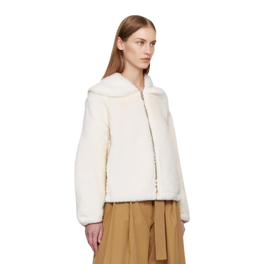 Calvin Klein Logo Print Zip-Up Jacket Women jackets Off-White J20J219842-ACF