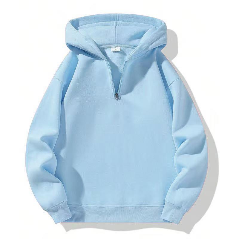 American Casual Zip-Up Hoodie - Loose Sport Sweatshirt for Spring & Autumn, European and American Streetwear.