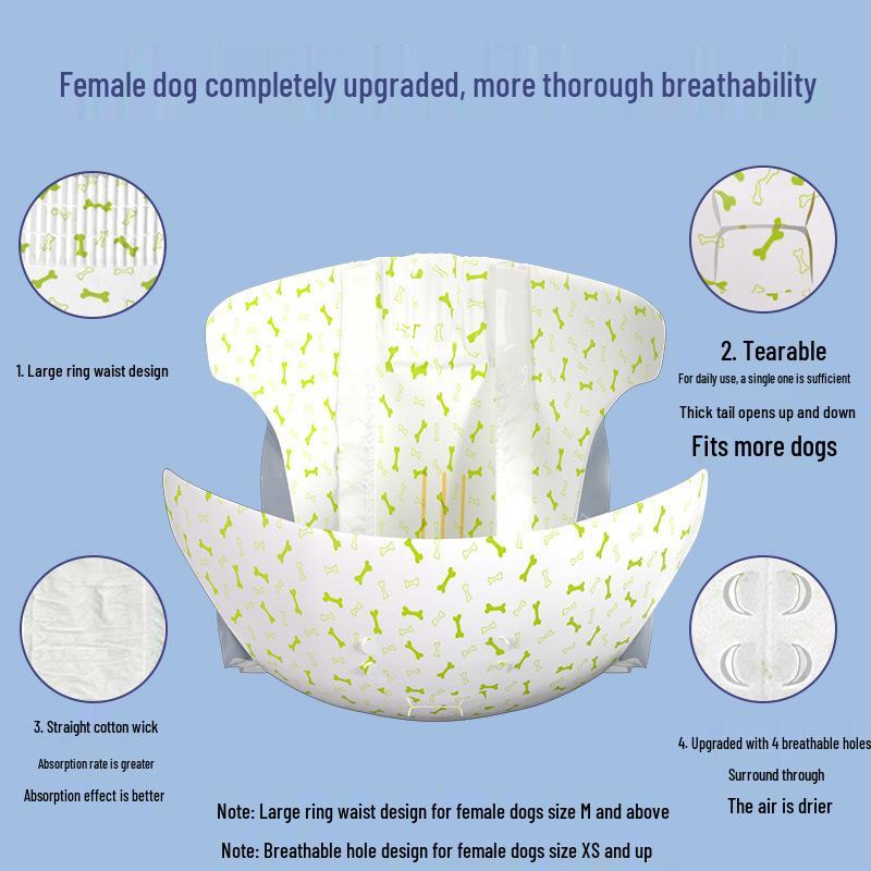 DONO'S DIARY Pet Diapers: Sanitary Pants for Female Dogs & Diapers for Male Dogs
