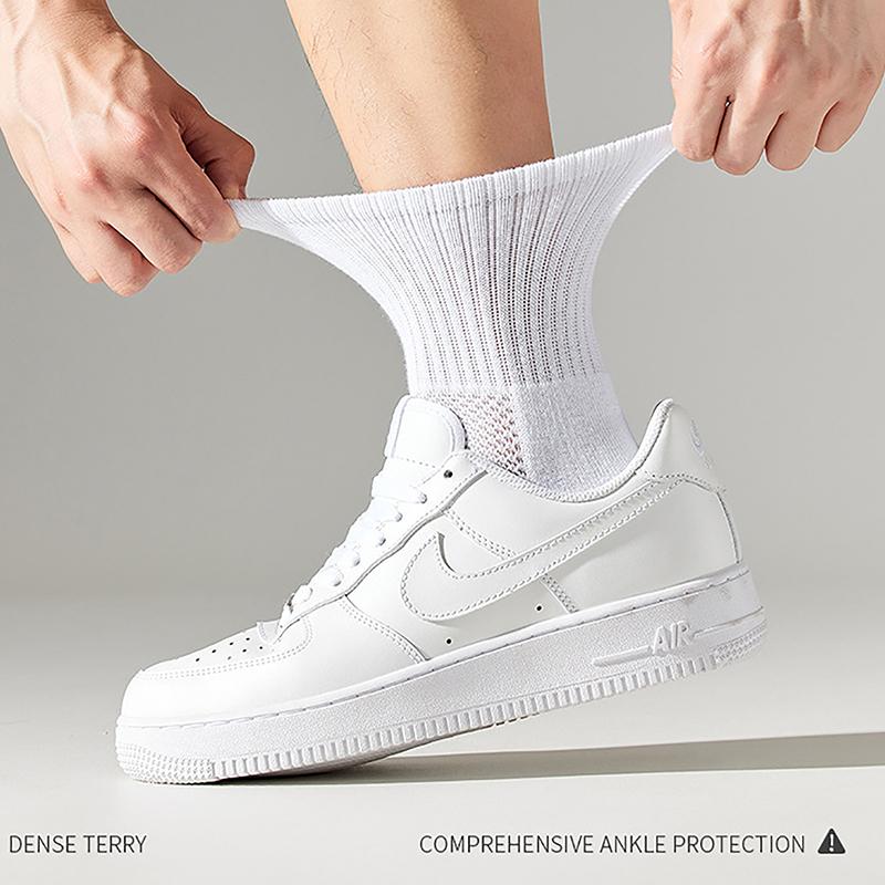 Men Towel Sole Sports Socks White Black Long Socks Men'S Massage Terry Sole Men Socks Breathable Mid-Calf Basketball Socks