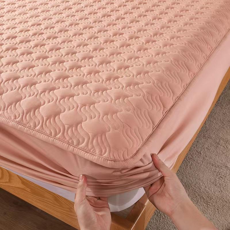 Gesteppter Matratzenbezug in Mutter-Kind-Qualität, antibakterieller und milbenhemmender Spannbettlaken, dicker All-Inclusive-Bettschutzbezug