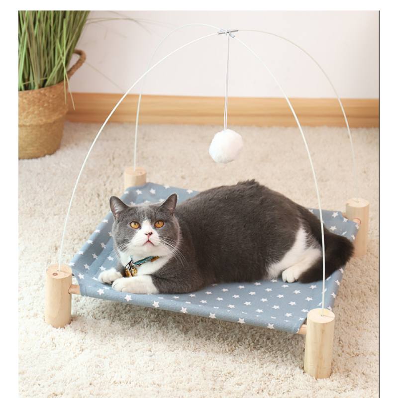 Of Type Pet Product Cat Shelter Tent Wood Detachable Breathable Nest Comfortable