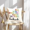 English Education Cushion Cover Soft Plush Throw Pillow Cover | Double-Sided Decorative Cushion Case | Sofa Bedroom Home Decor