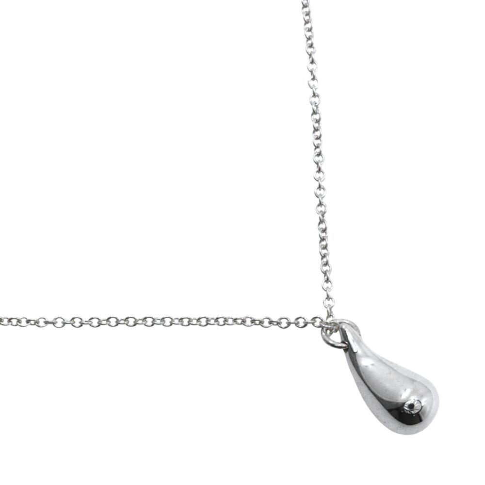 

TIFFANY&Co. teardrop Necklace Elsa Peretti Silver925 2.7g Women Used