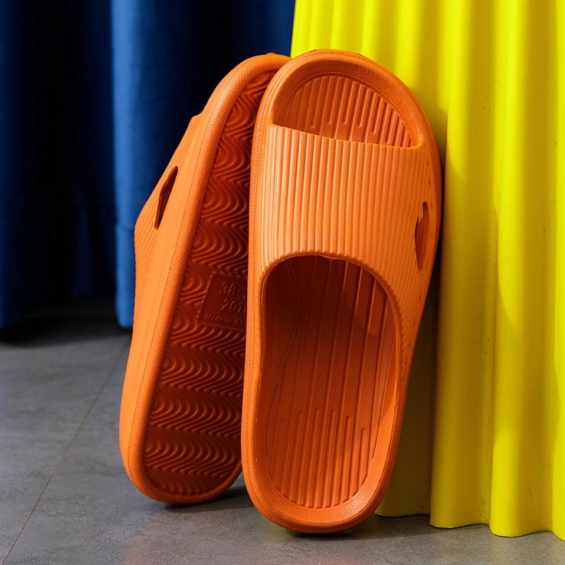 Home Slippers Women's Summer Indoor Non-slip Silent Household Thick-soled Couple Bathroom Bath Soft-soled Men's Cool Slippers