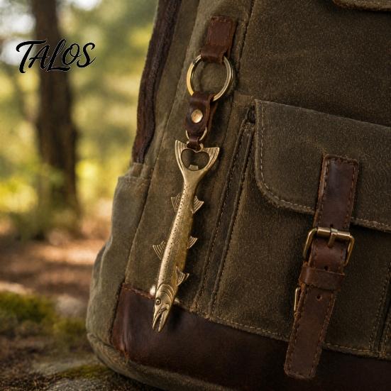 Unique Gifts for Men Rustic Fish Bottle Opener, Creative Cap Opener with Detailed Scale High End Wine Lover Design, Retro Metal Alloy Bar Tool
