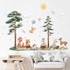 1Pc Cartoon Cute Bear Deer Smiling Animal Wall Stickers for Bedroom Living Room Nursery Decoration Wall Decals Kids Room Decor