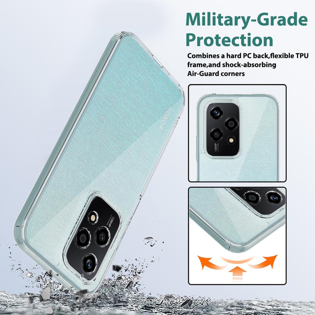 For Honor 200 Lite Clear Phone Case TPU+Acrylic Shockproof Phone Back Cover