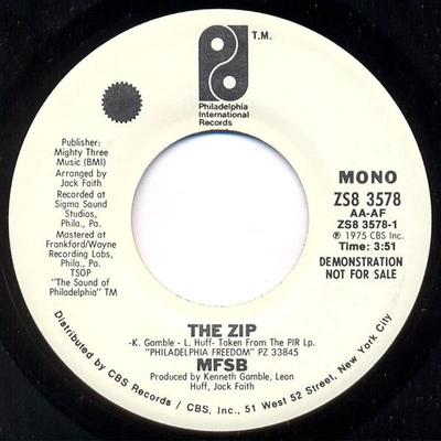 7inch Record MFSB - The Zip ZS83578PROMO Philadelphia In 1975 US Soul/Funk Used