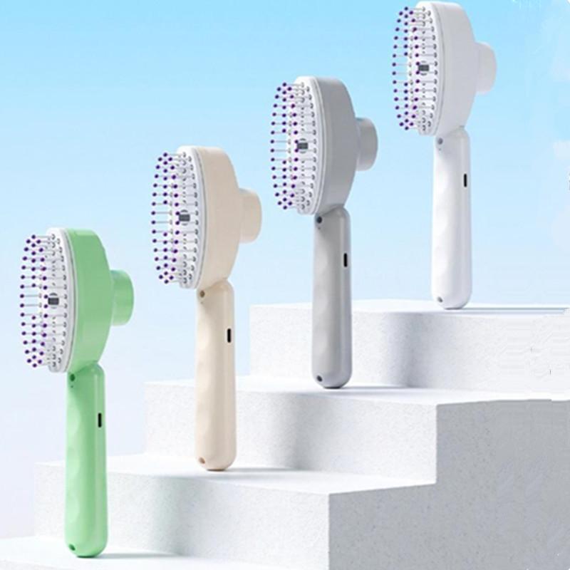 Rechargeable Electric Frizz Control Hair Brush Anti Static Steam Spray Massage Comb for Daily Hair Grooming