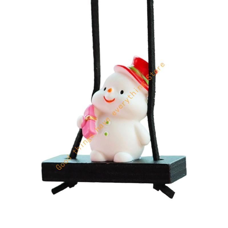 Resin Swinging Santa Christmas Decoration For Car Mirror Home Office Festival Decoration 55KF
