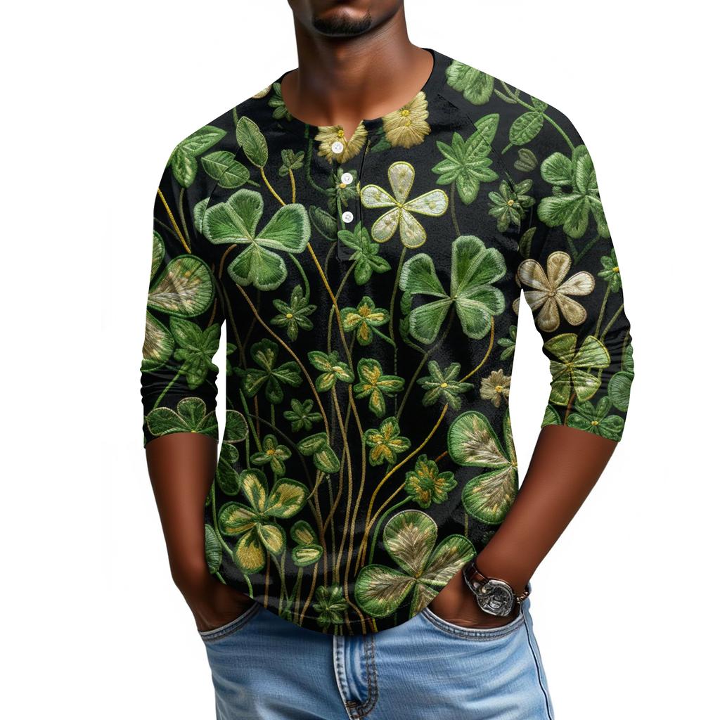 Men's Raglan Sleeve Three-quarter Sleeve Top
