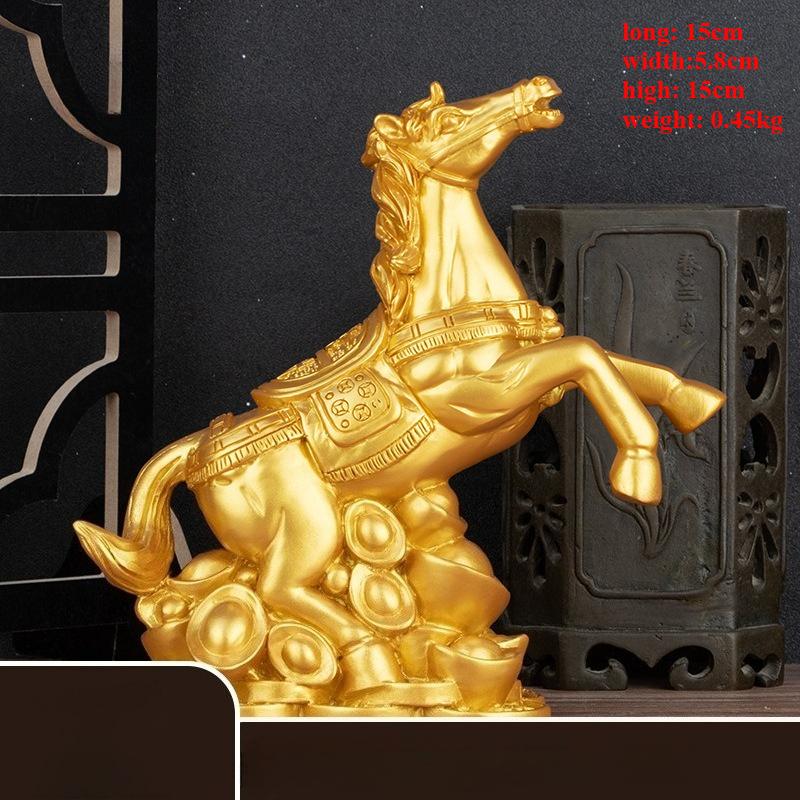 

Feng Shui Lucky Resin animal Horse Crafts Ornaments Chinese Home Living Decoration