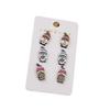 European & American Christmas Gnome Dwarf Wooden Stud Earrings