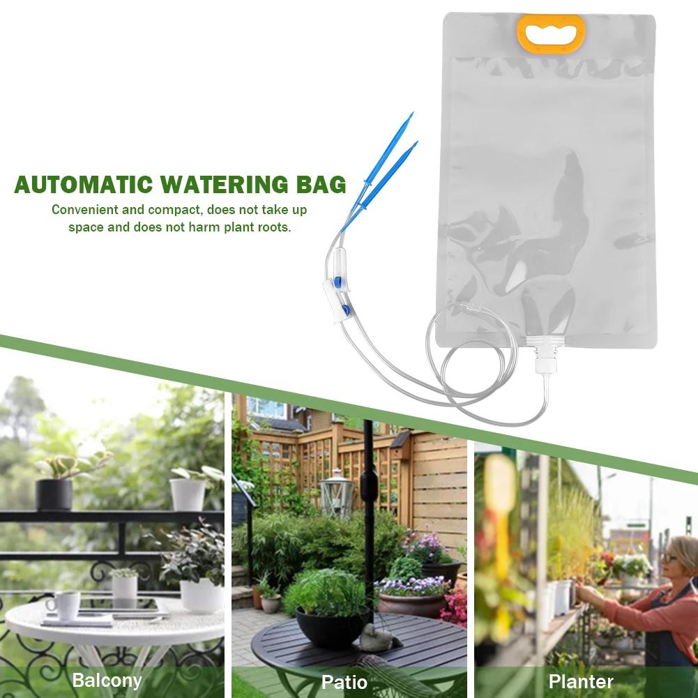3.5L Automatic Watering Dripper Infusion Bag Adjustable Plant Drip Irrigation System Home Garden Self Watering Planter Water Bag
