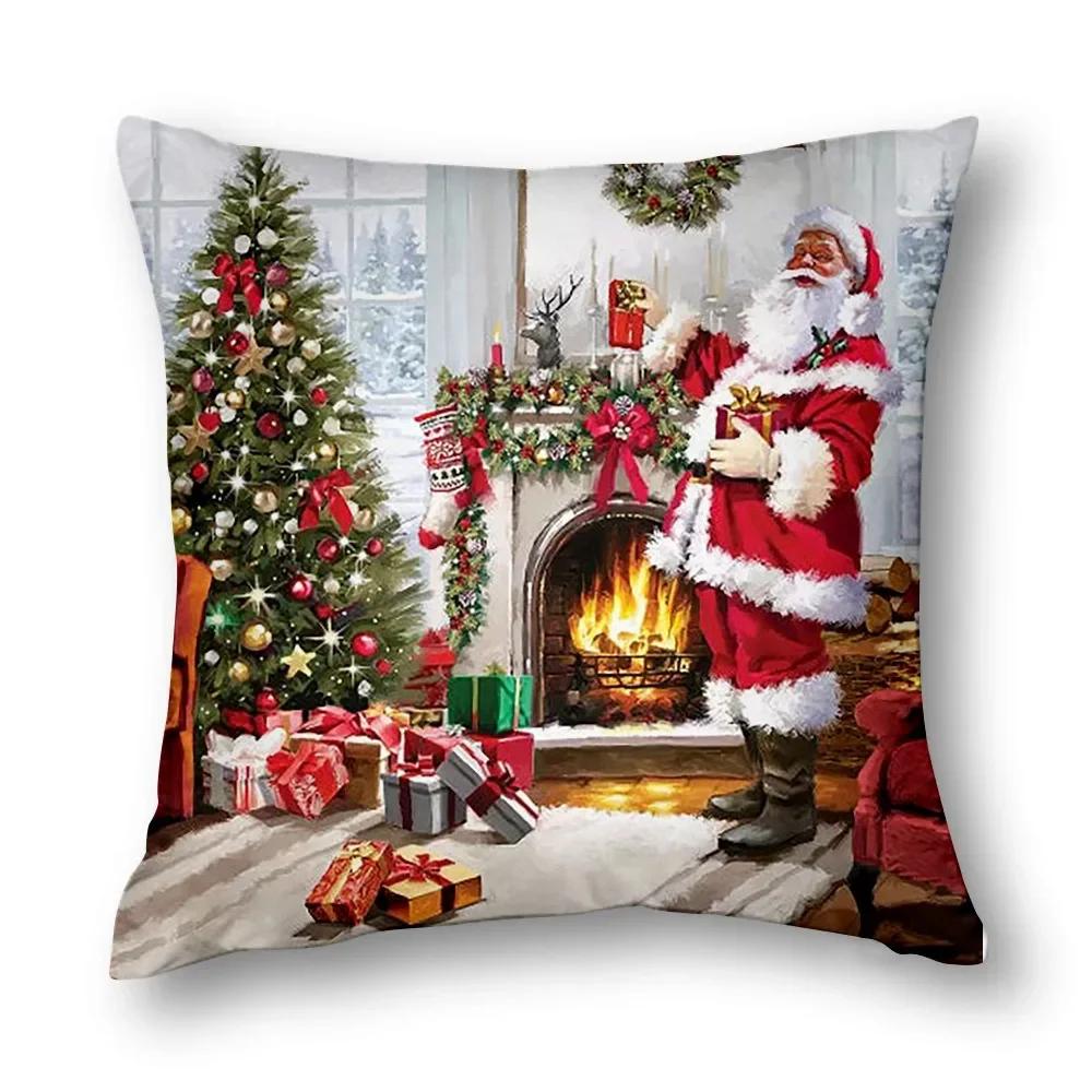 Față de pernă decorativă de Crăciun - Îmbunătățiți decorul casei dumneavoastră cu spirit festiv Decor pentru camera de zi 40x40 45x45 50x50 60x60