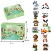 Micro-particle Assembled Building Blocks Leisure Educational Toys 9924-9935 Forest Small Animal Series 12-piece Gift Box