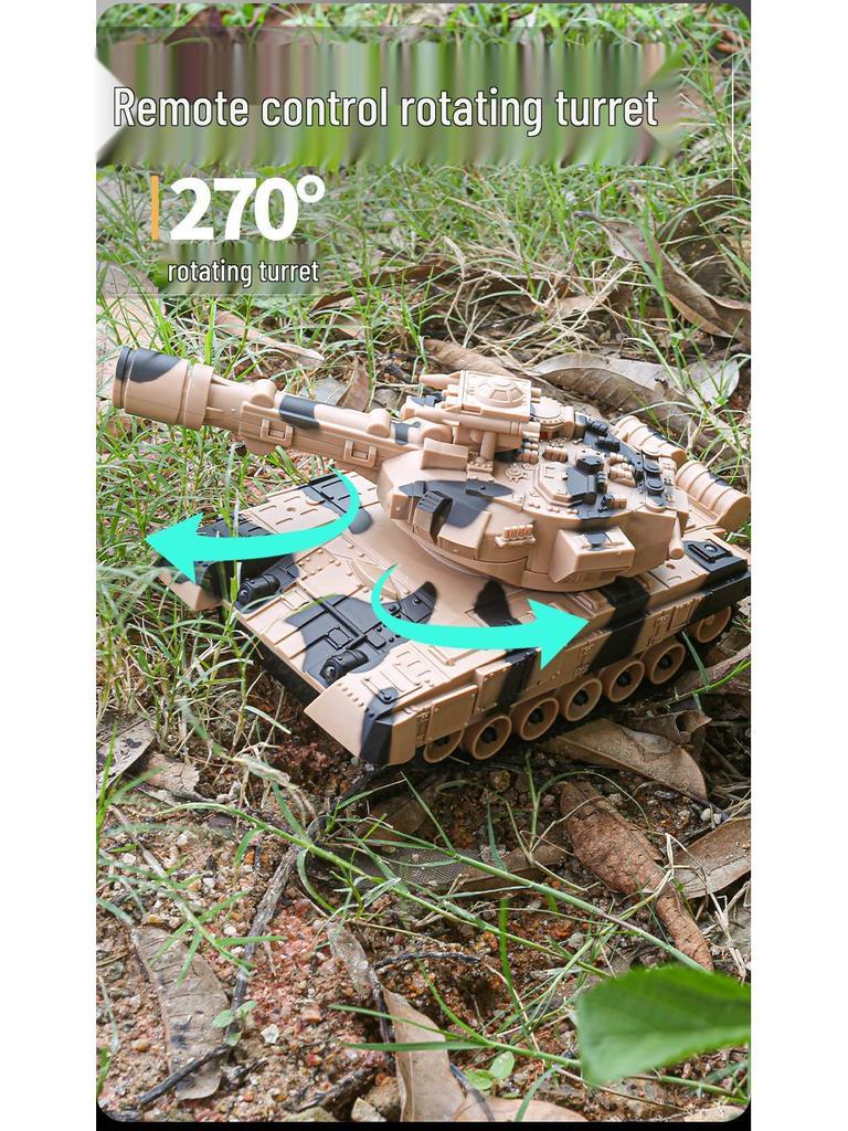 Remote Control Off-Road Armored Tank Toy with Firing Capability