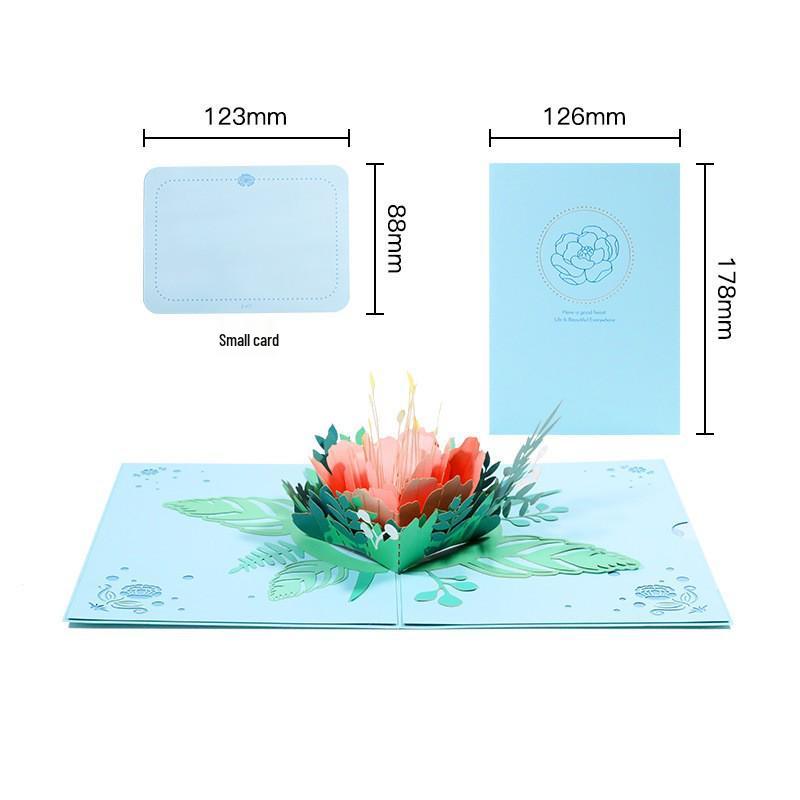 Popular 3D Handmade Christmas Bouquet Greeting Card
