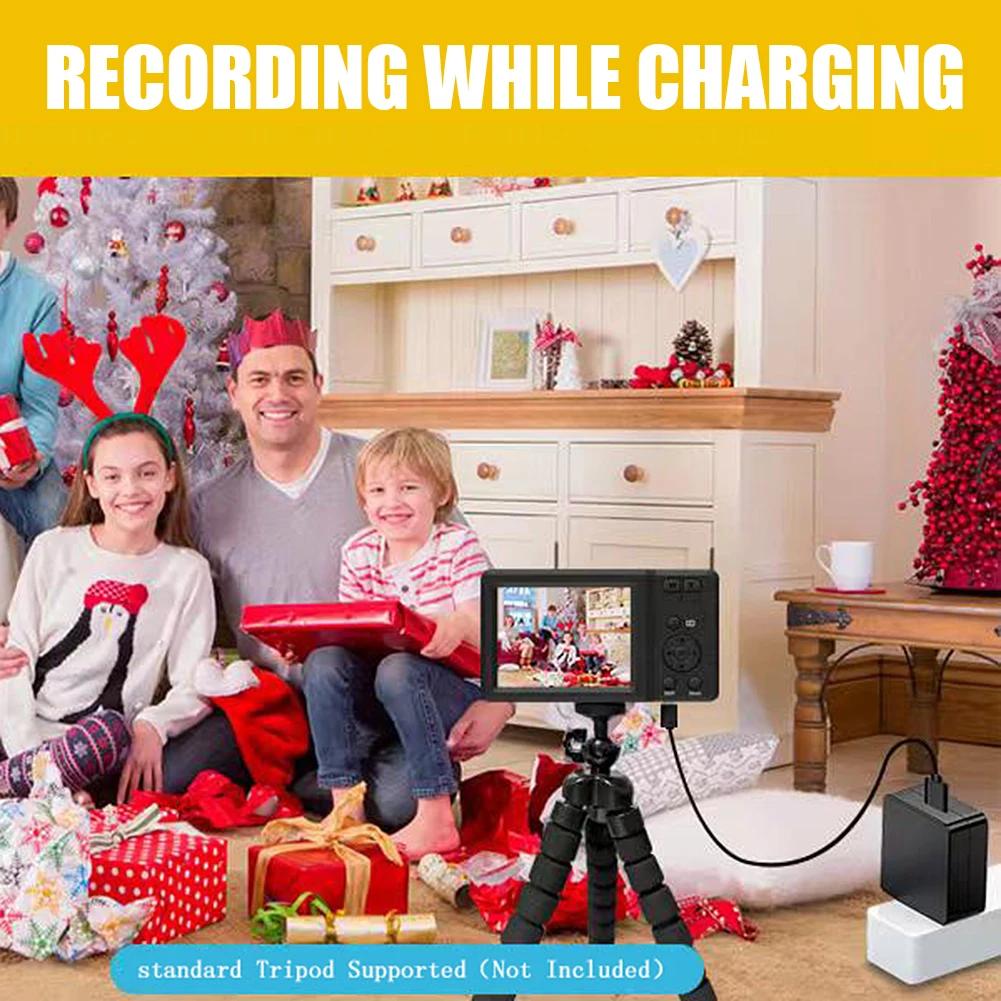 Cameră digitală portabilă 4K HD 56MP Cameră video cu temporizator automat 2,7 inchi LCD Focalizare automată Zoom 20x Cameră video Anti-shake