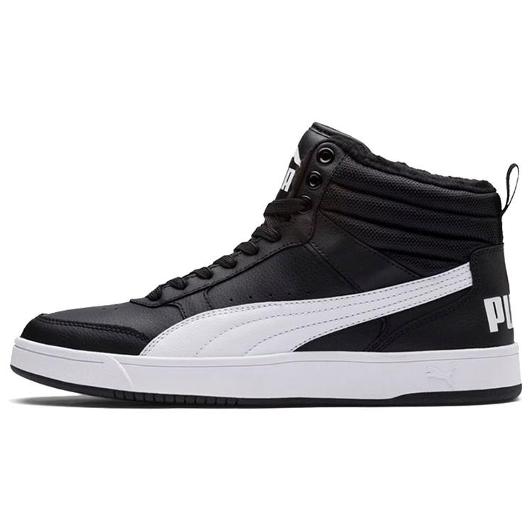 (WMNS) PUMA Rebound Street V2 Fur Black White Women s 363717-05 EU 37