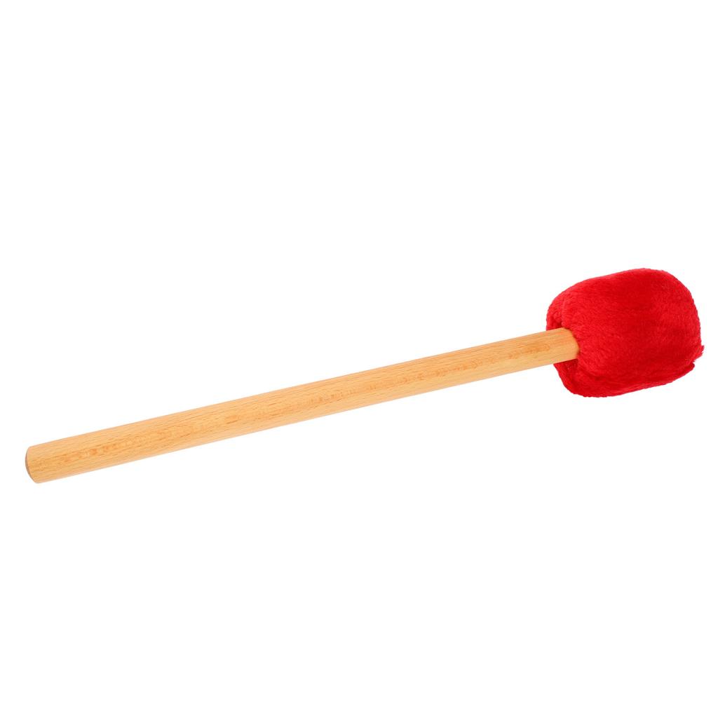 Drum Mallet Soft Felt Head Drumstick with Long Handle for Xylophone Timpani Beater Red