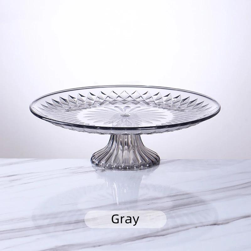 

Подставка для кексов, поднос для торта, десерта, кекса, фруктов, легкая, небьющаяся десертная тарелка, безопасная для пищевых продуктов, сервировочные миски 20cm серый