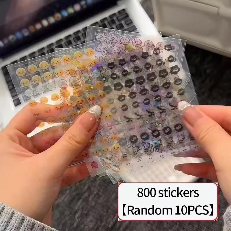 

Stickers MINI Cute Emo Cube Transparent Stickers PET Scrapbooking Phone Case DIY Stickers Album Collection Book Decal Journaling