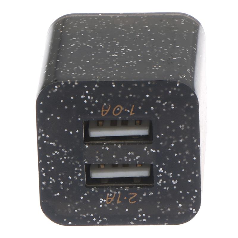 Cor 2 Portas Saída USB 5V Plug de Carregador de Parede Adaptador de Energia de Viagem Telefone