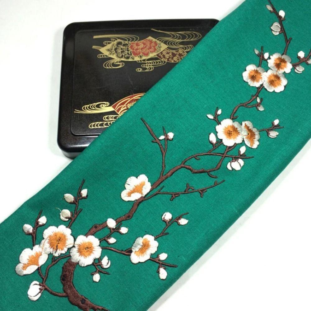 Flower Shaped Plum Blossom Applique Embroideried Self-adhesive Cloth Patches Iron on DIY Clothes Sticker Sewing