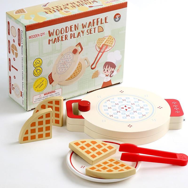 Playing house kitchen wooden white bread machine coffee machine blender simulation kitchen utensils parent-child toys