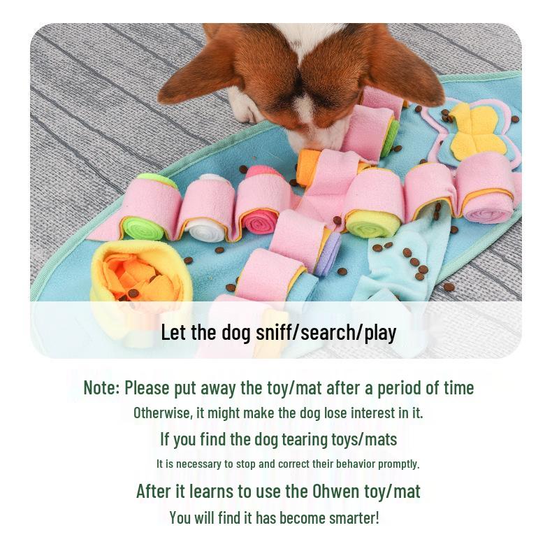 Pet Sniffing Puzzle Mat: Slow Feeder & Emotion Soother for Dogs & Cats