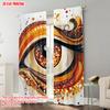 2pcs   Plane Printing Curtains Abstract Eye Polyester Easy Install (without Rod) Home Decor Ldeal for Bedroom Living Room