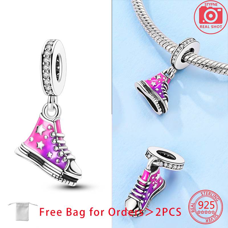 Original Shoes Series Charms Boots Flip-Flops Ballet Shoes Copper Beads Pendant Fit Women Diy Bracelet Making Jewelry Gifts