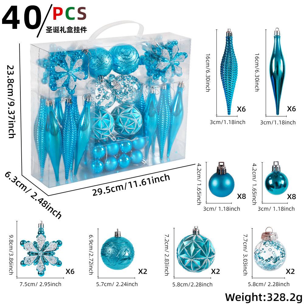 Pvc Versatile Christmas Hanging Ornaments Gift Set For Stylish Holiday Arrangements Home