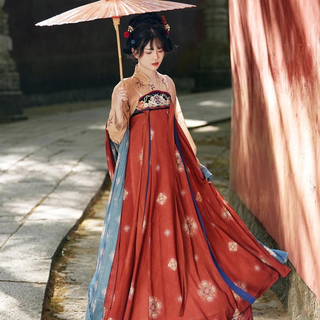 Restaurer le costume de fée quotidien à hauteur de poitrine style dynastie Tang chinoise