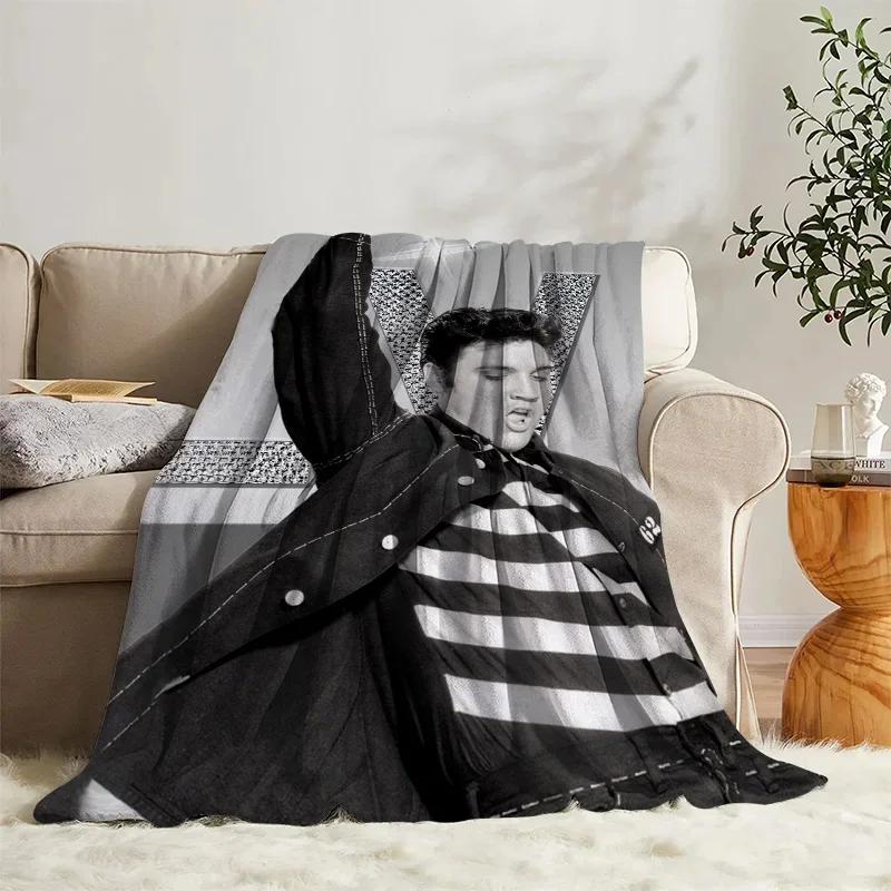 Fluffy Blanket Elvis Luxury Sofa Camp Nap Bedspread Soft Blanket Fleece Home Textile Birthday Gift Blanket Bedroom Decor 30x40in