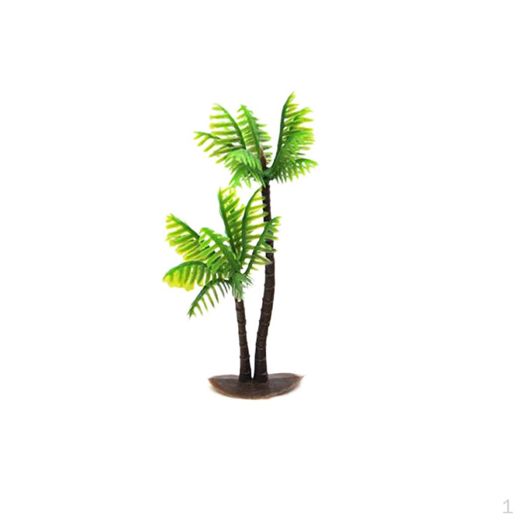 Chic Plastic Aquarium Coconut Trees Fish Tank Ornament Decoration
