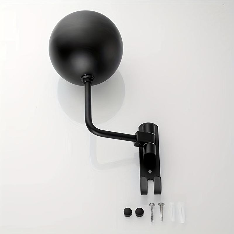 Motorcycle Accessories Wall Mounted Metal Motorcycle Helmet Rack with Hook 180° Rotating Metal Shelf for Hats and Sportswear