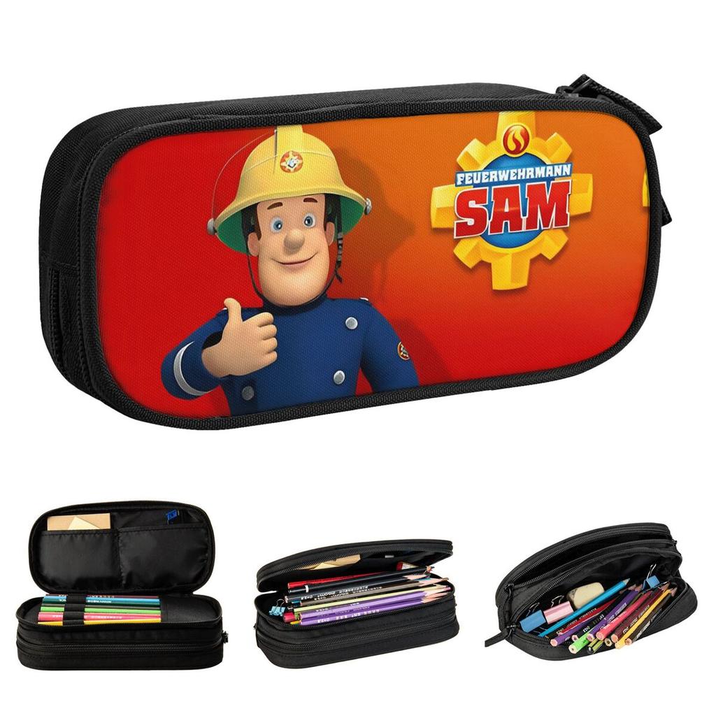 Fireman Sam Pencil Case Creative Kids Movies Hero Pen Bag for Student Big Capacity School Supplies Gift Pencilcases