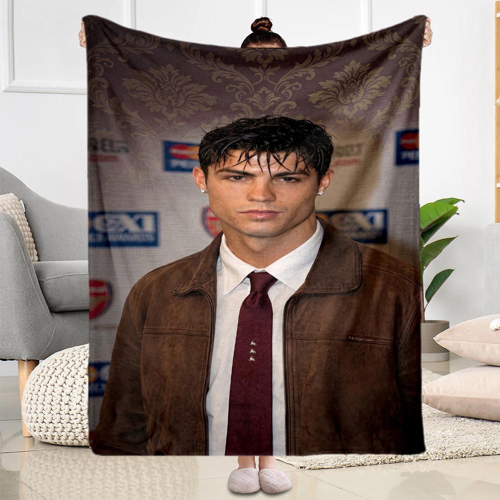 Cristiano Ronaldo 126 Blanket Ultra-Soft Great for Couch Livingroom Chair Four Seasons Multipurpose Playful Design