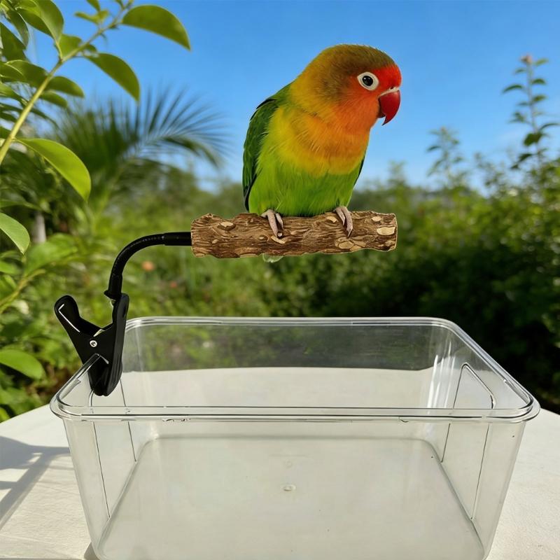 Adjustable Bird Training Perch With Easy Mounting Clip On Design for Cage Table Bird Standing Perch Cage Accessories