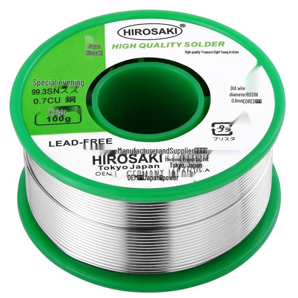 Hirozaki Type S 01J Automotive Silver Solder Wire for ABS Gearbox Sensor and Computer Boards