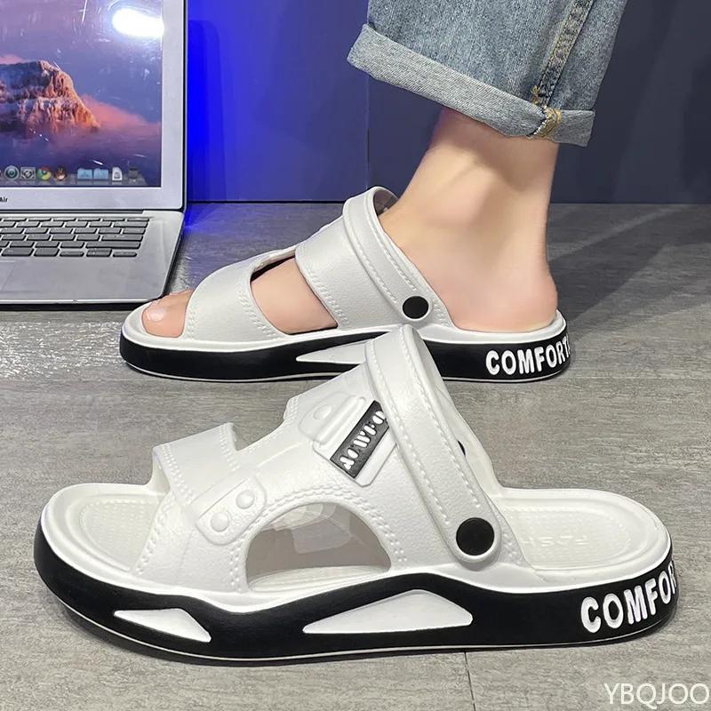 Fashion Summer New Slippers EVA Men's Sandals Non-slip Open-toe Sandals Outdoor Light Thick-soled Shoes Male Beach Shoes Zapatos Homme