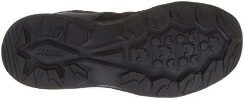 DUNLOP REFINED DU6001 Men's Waterproof Wide 4E Outdoor Walking Sneakers, Black, Size 26.0 cm