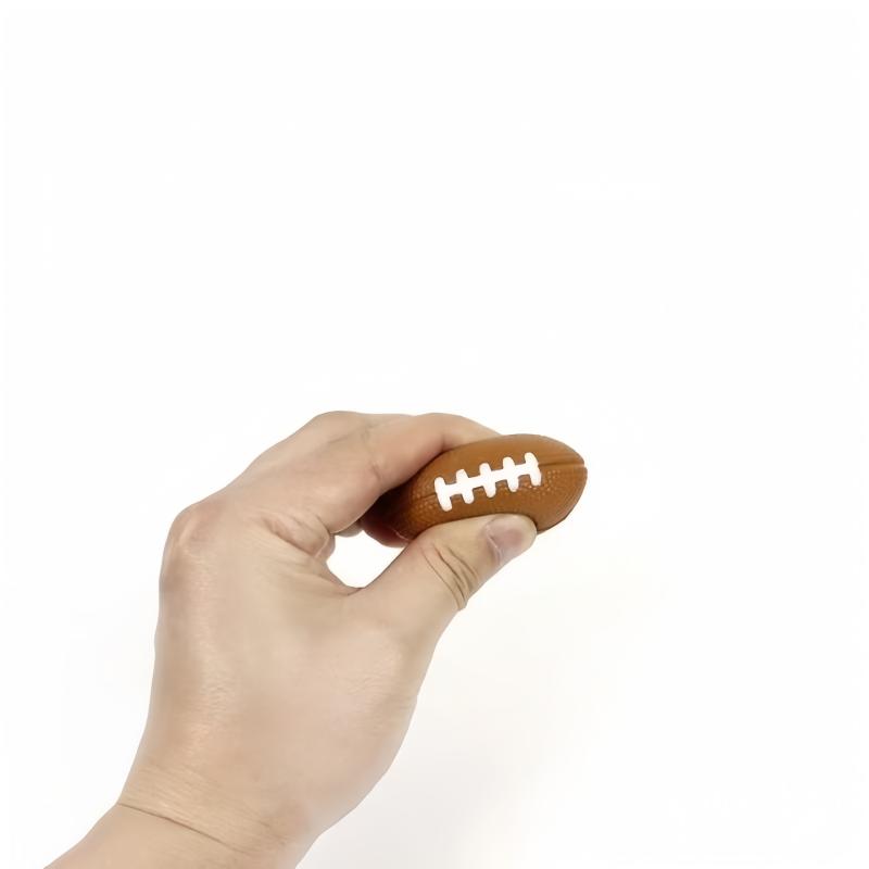 6Pcs Mini Pu Rugby Party Toy Mini Foam Squeeze Sports Ball To Relieve Stress Anxiety School Classroom Reward Party Gift