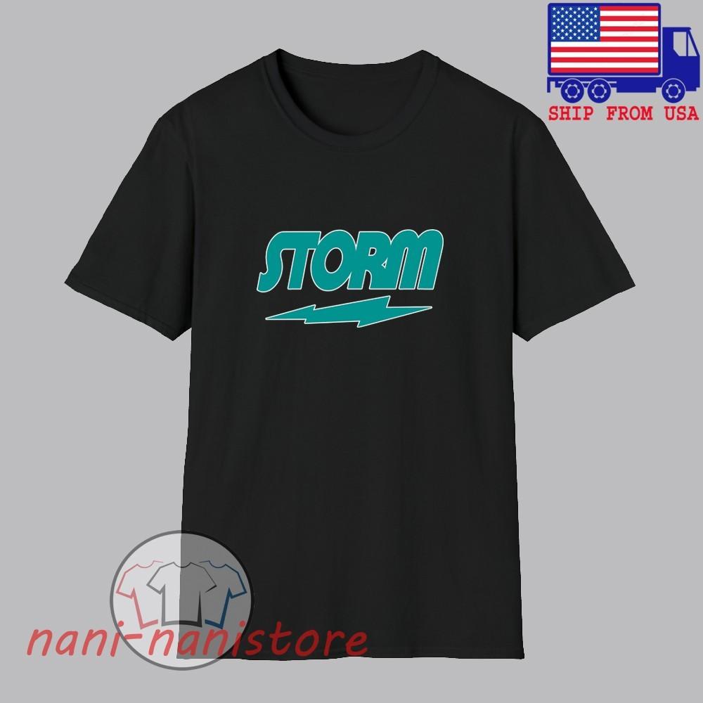 Storm Bowling Men#039;s Black Size S5XL Unisex T-Shirt L