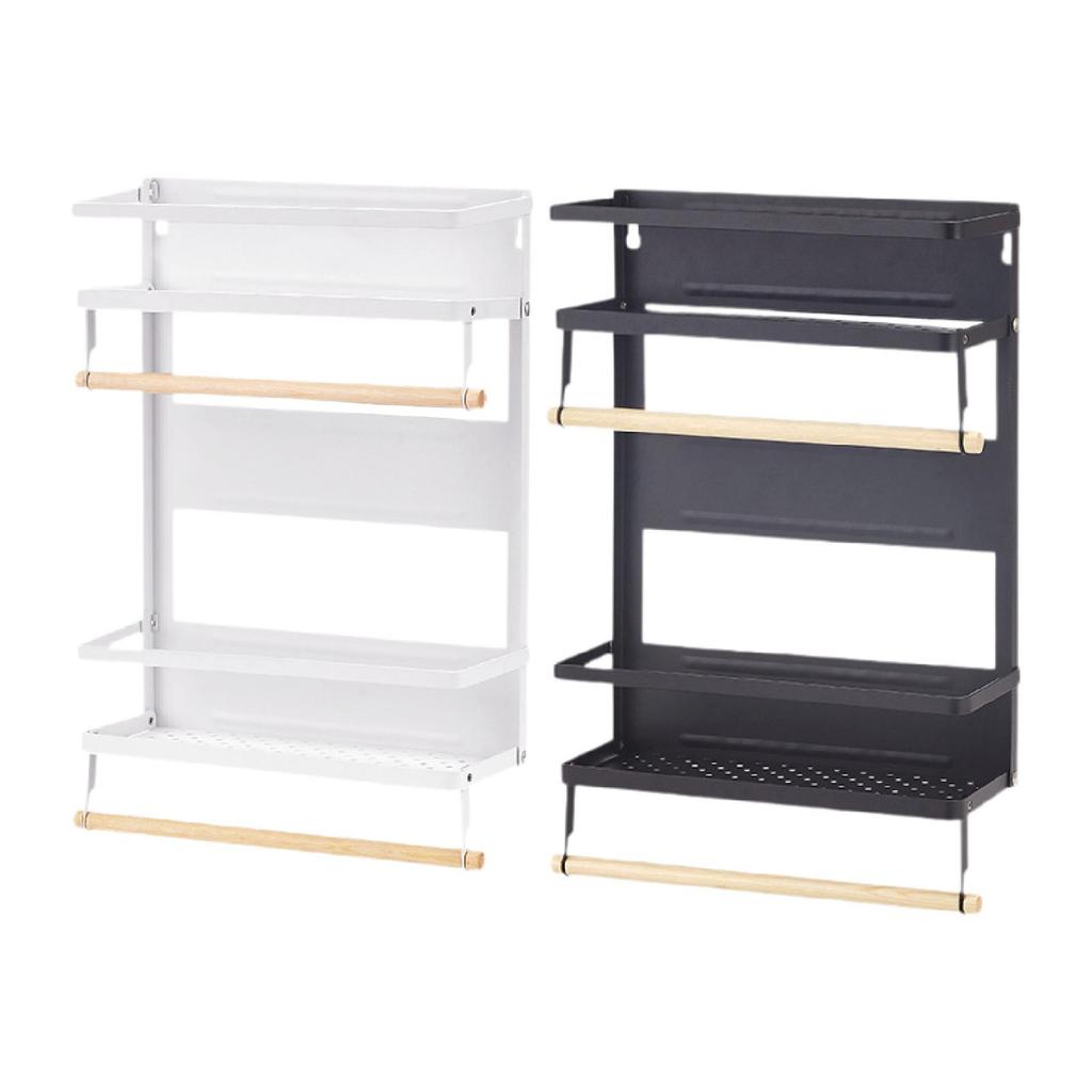 Magnetic Spice Rack Hanging Organizer Multipurpose Sturdy Metal Kitchen Storage Shelf for Jars