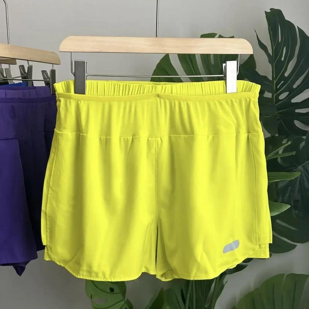 5 Pockets Women's Quick-Dry Double Layer Anti-Exposure Reflective Marathon Running Shorts