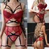 Nová dámská sada sexy spodního prádla plus velikosti bezdrátové podprsenky spodní prádlo s podvazkem M-3XL